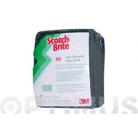 Estropajo Fibra Verde (15 Uds) 15x19 Cm Scotch-brite