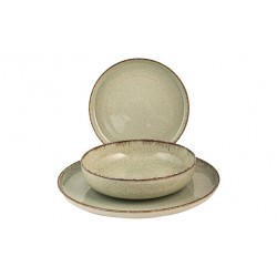 Vajilla 12 Pz Porcelana Pearl Verde Non