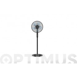 Ventilador De Pie Zermatt 3025b Negro 25w Ø 40cm Universal B