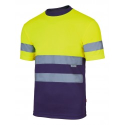 Camiseta Tecnica Alta Visibilidad Marino / Amarillo Fluor Ta