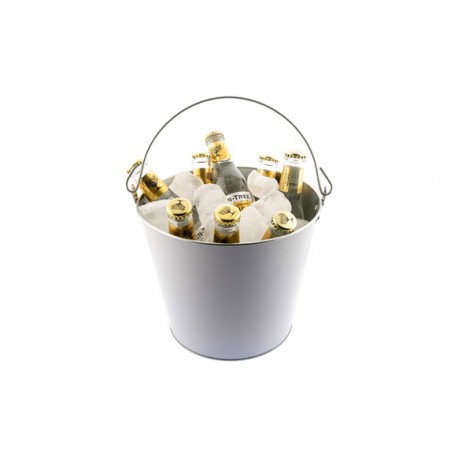 Cubo /cubitera Metalica Blanca-d.18.5x17x23.5cm Koala