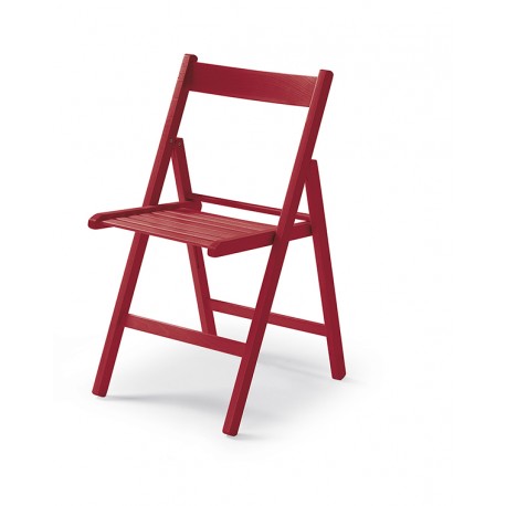 Silla Plegable Madera Rojo 425x475x79