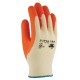 Guante Poliester Latex Naranja T.9