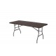 Mesa Plegable Polietileno Marron 180x74x74