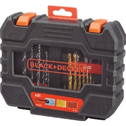 Brocas + Puntas Atornillar Juego 31 Piezas Black & Decker