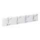 Percha Pared Madera Blanca 4 Ganchos Blancos Nesu