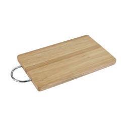 Tabla Cocina Cortar Madera Asa Cromada 18 X 29 Cm Metaltex