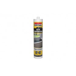Silicona Alta Temperatura 290 Ml Negro Soudal