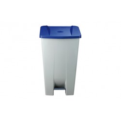 Contenedor Selectivo Azul Pedal Y Ruedas 120 L Denox