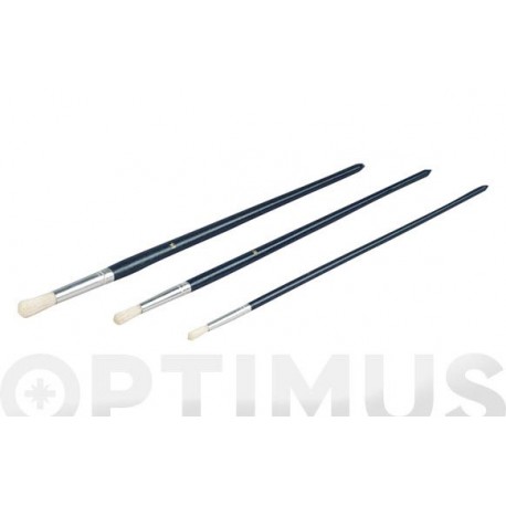 Pincel Para Retoques Redondo Set 3 Uds Nº 6-10-14 Nespoli
