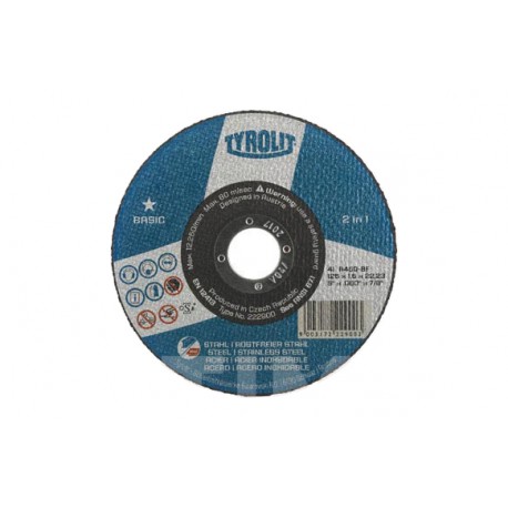 Disco Corte Acero/inox Basic 115 X 1,6 X 22 Plano Tyrolit