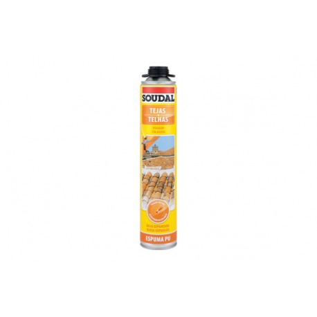 Espuma Poliuretano Tejas Pistola 750 Ml Gris Soudal
