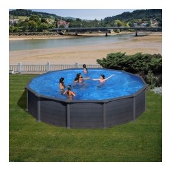 Piscina Sup Rda. 550x132cm Filtro Arena Aspecto Grafito Gran