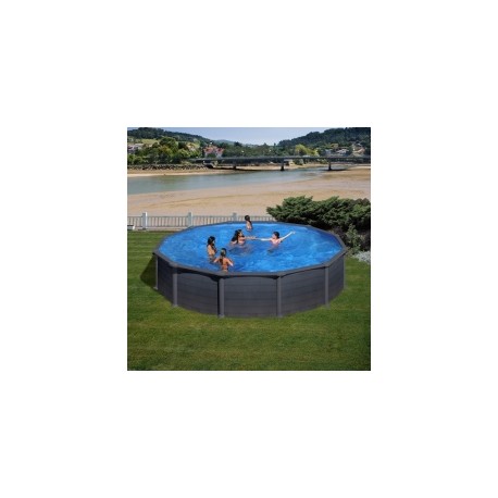 Piscina Sup Rda. 550x132cm Filtro Arena Aspecto Grafito Gran