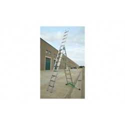 Escalera Aluminio Profesional Triple Combinada 7+7+7 PeldaÑo