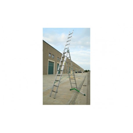 Escalera Aluminio Profesional Triple Combinada 7+7+7 PeldaÑo