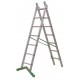 Escalera Aluminio Profesional Doble Combinada 9+9 PeldaÑos P
