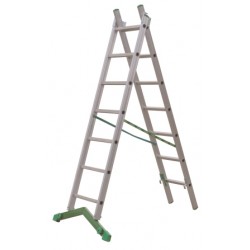 Escalera Aluminio Profesional Doble Combinada 9+9 PeldaÑos P