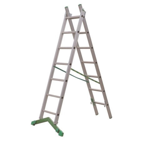 Escalera Aluminio Profesional Doble Combinada 9+9 PeldaÑos P
