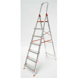 Escalera Aluminio PeldaÑo Ancho 7 PeldaÑos Plabell