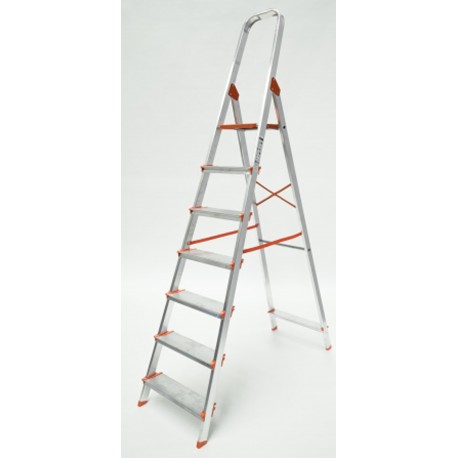 Escalera Aluminio PeldaÑo Ancho 7 PeldaÑos Plabell