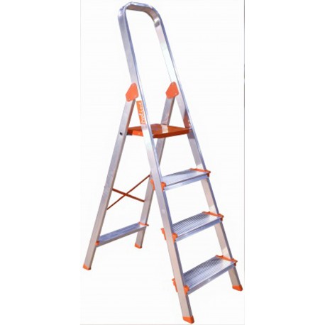 Escalera Aluminio PeldaÑo Ancho 4 PeldaÑos Plabell