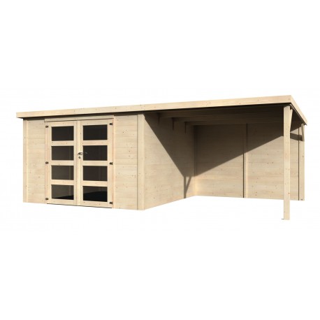 Caseta Madera Con Porche 579 X 308 Cm