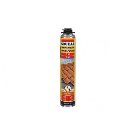 Espuma Poliuretano Tejas Pistola 750 Ml Terracota Soudal