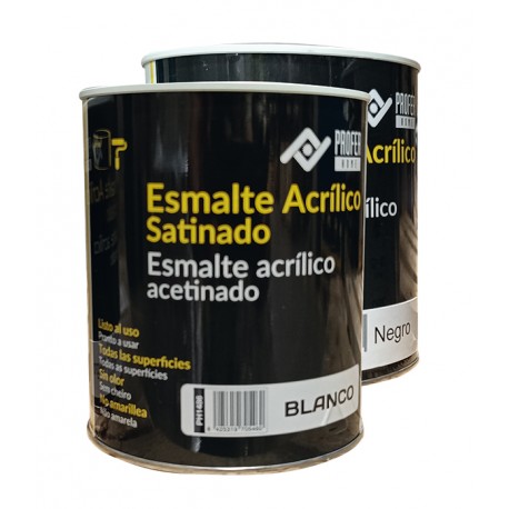 Esmalte Acrilico Satinado Negro 750 Ml