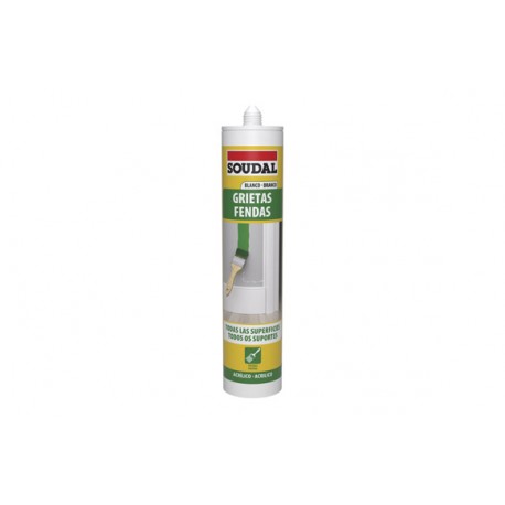 Sellador Acrilico Grietas 290 Ml Blanco Soudal