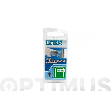 Grapa 140/ 8 Mm 970 Uds, Acero Galvanizado Rapid