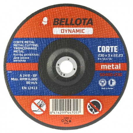 Disco C Metal/inox Eje Fino 230x3 Mm