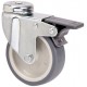 Rueda Gir. Freno Twin Lex Poliamix-goma 80 Mm