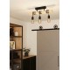 Lampara Techo 3l E27 Negro/madera Roble Townshend -