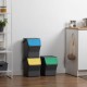 Cubo Reciclaje Selectivo Antracita Set-3 3 X 20 L