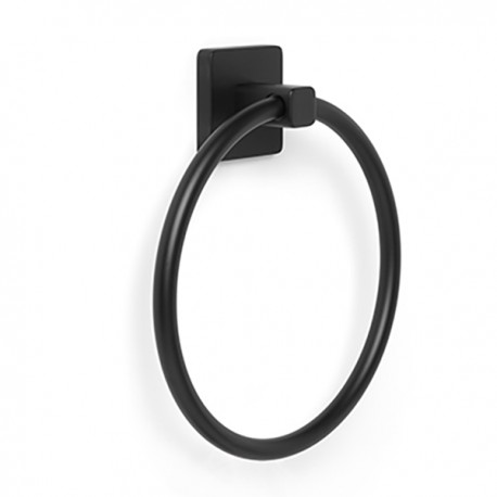 Toallero Aro Nero Negro Mate -