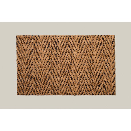 Felpudo Coco Trenzado Espiga Negro 45 X 75 Cm