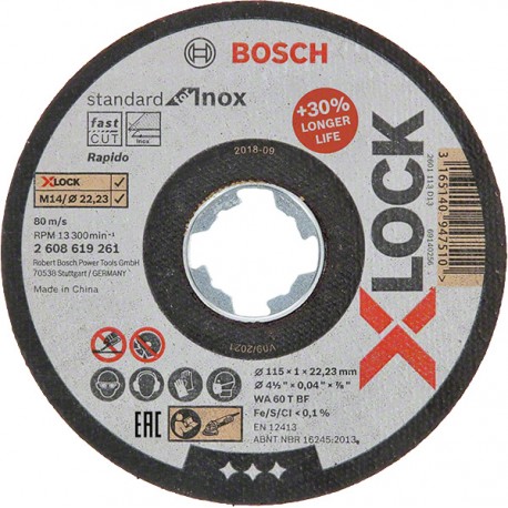 Disco C H Xlock Plano Metal/inox 230x1,9mm