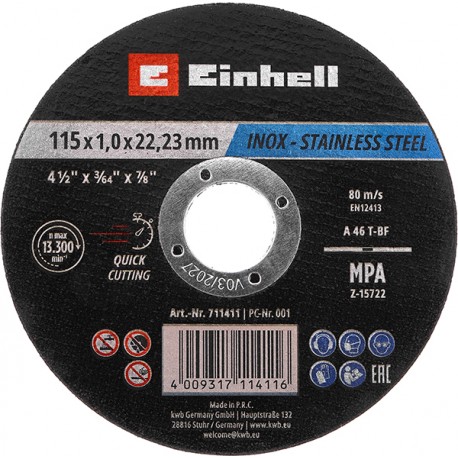 Disco C Inox/metal Lata 100 Ud 115x1mm
