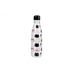 Botella Termo Inox 7 X 7 X 26,5cm 500 Ml Gatos Itotal