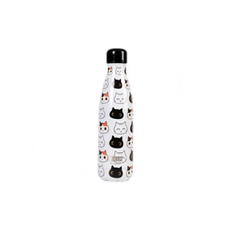 Botella Termo Inox 7 X 7 X 26,5cm 500 Ml Gatos Itotal