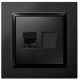 Toma Rj45 Cat 5e Negro 16 A