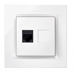 Toma Rj45 Cat 5e Blanco 16 A