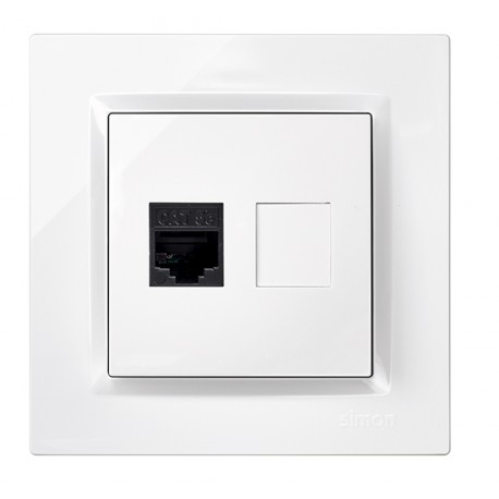 Toma Rj45 Cat 5e Blanco 16 A