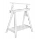 Caballete Madera Pino Macizo Blanco 70x70x45