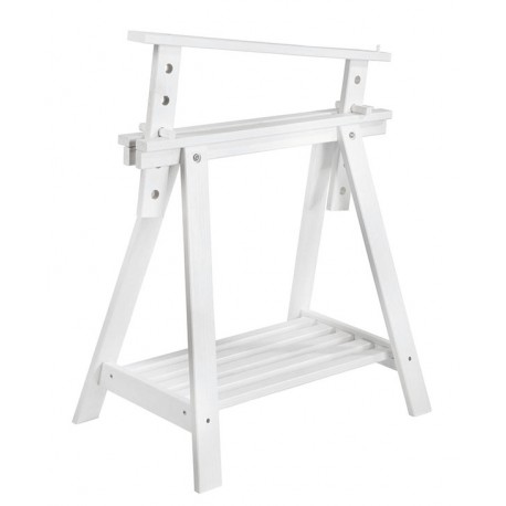 Caballete Madera Pino Macizo Blanco 70x70x45