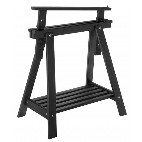 Caballete Madera Pino Macizo Negro 70x70x45