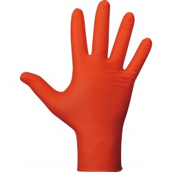 Guante Nitrilo Desechable Naranja 9