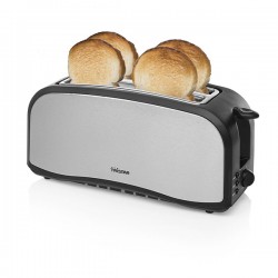 Tostador 2 Ranuras Largas, Cuerpo Acero Inox 1400 W
