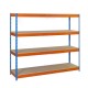 Estanteria Metal 4 Estantes Madera Sin Tornillos 200 X 150 X